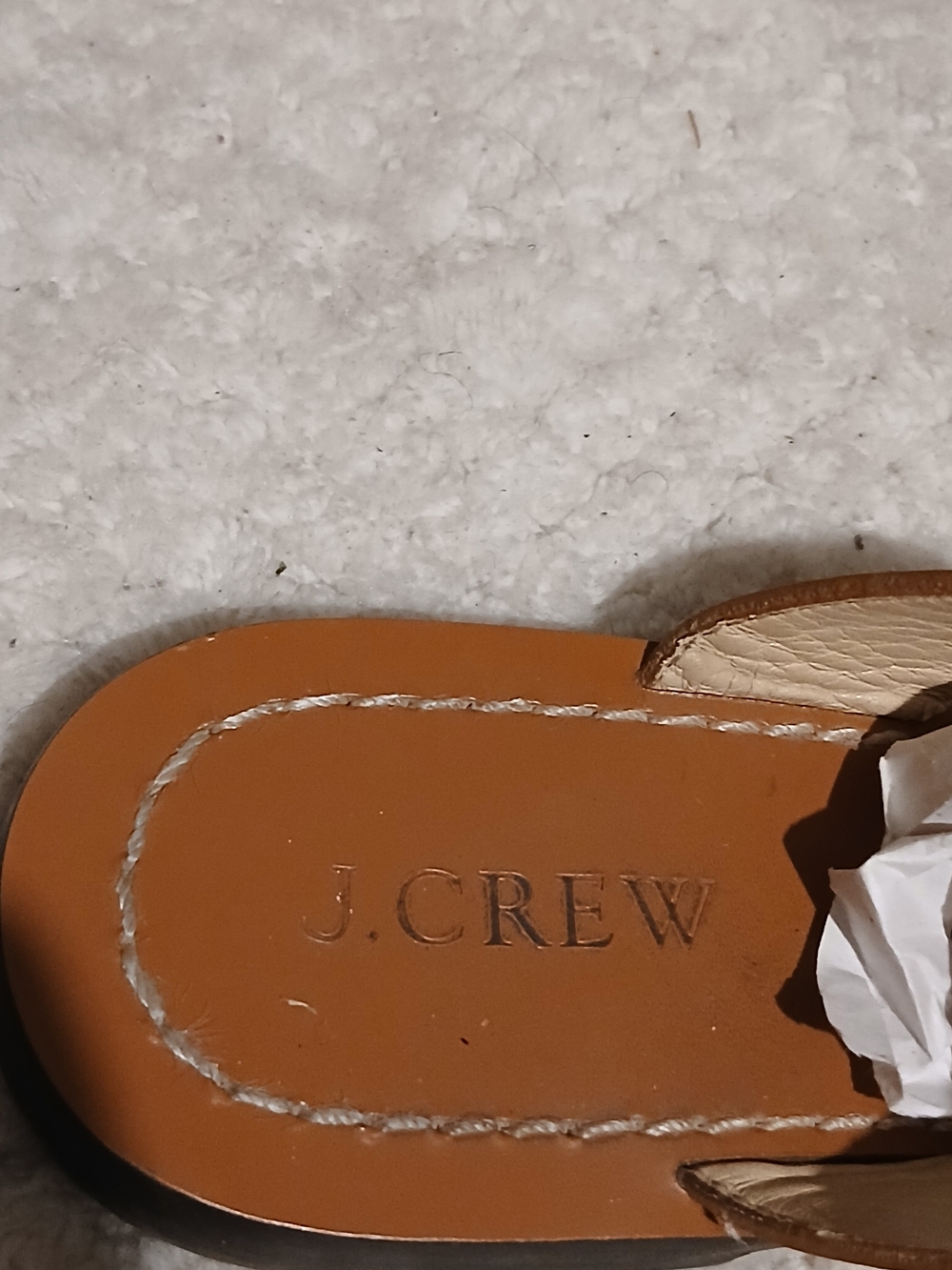 J.Crew Tan Leather Thong Sandals - Picture 4 of 7